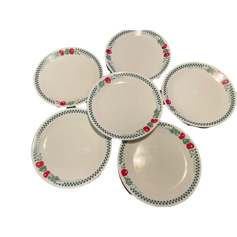 Corelle Farm Fresh Set Of 6 Dinner Plates 10.4  in Cottage 80's